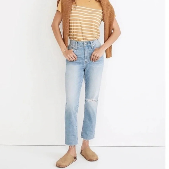 Madewell The Curvy Perfect Vintage Jean Destroyed Edition 12 Tall - Picture 1 of 8